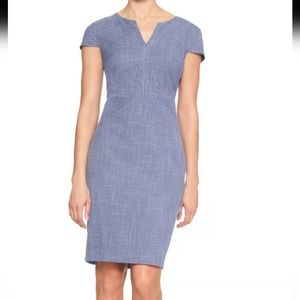 Banana Republic Sheath Work Dress Blue Size 6